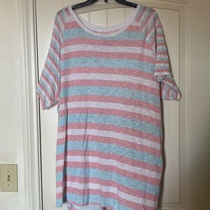 Torrid Pink and Blue Striped Top NWOT